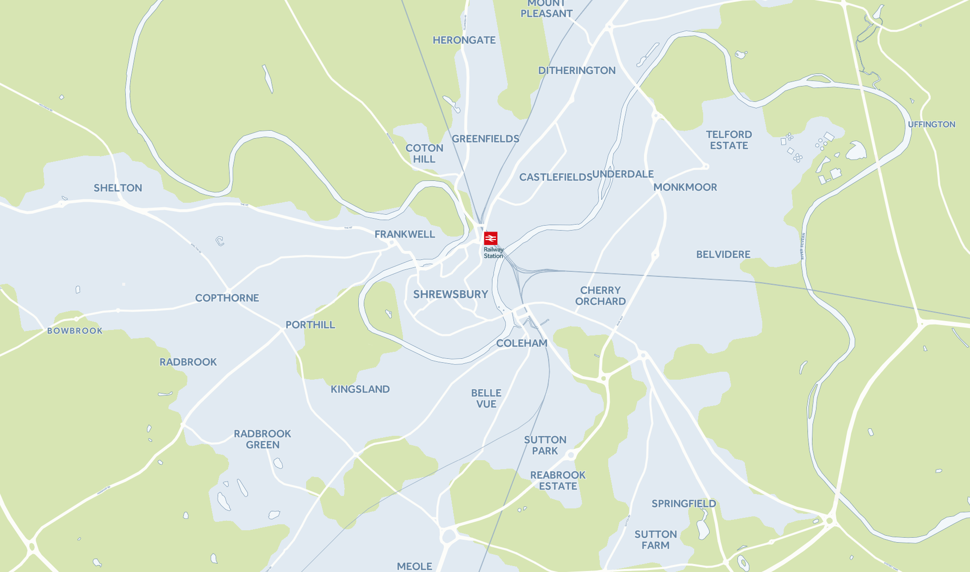 Map of Shrewsbury