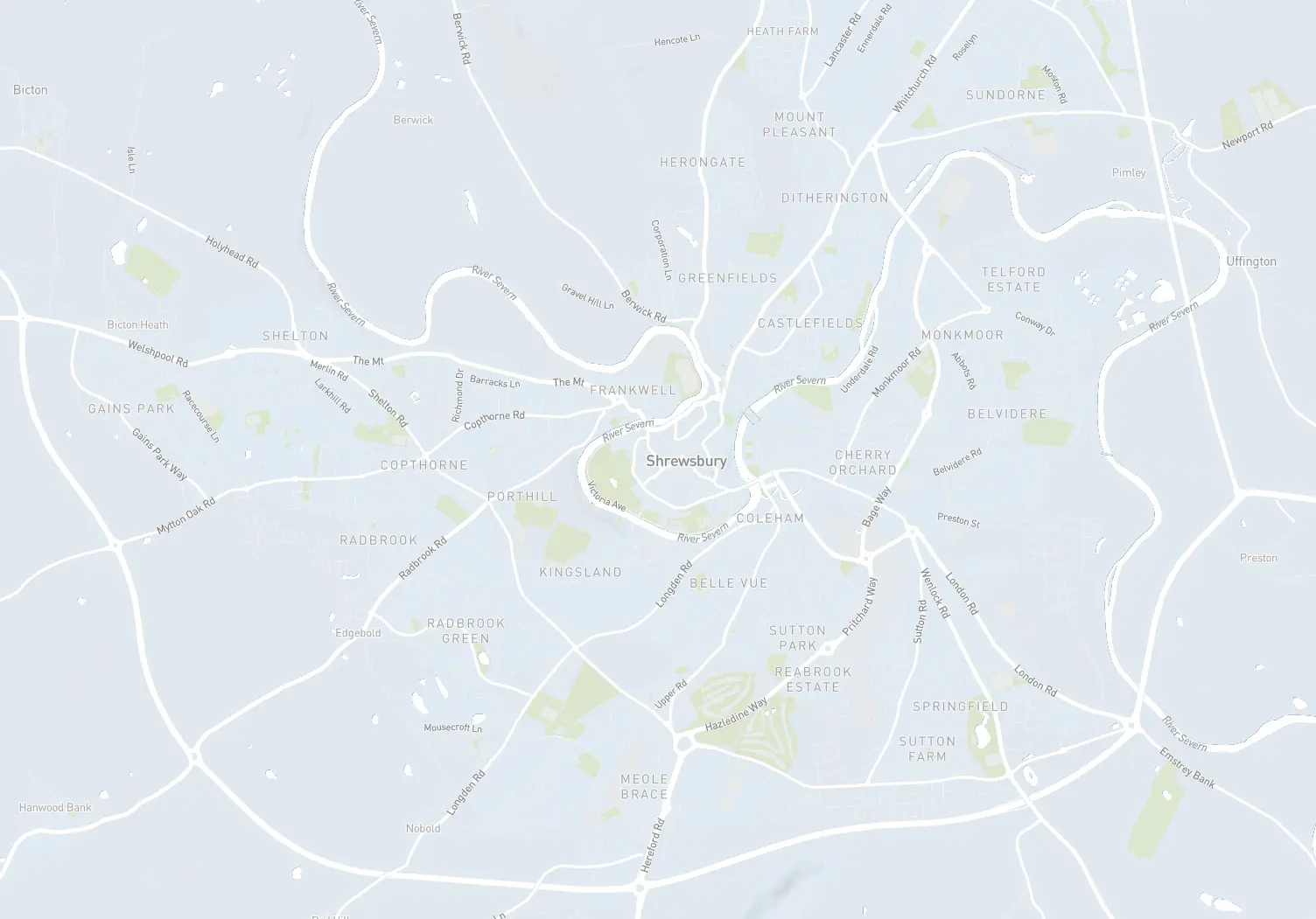 Map of Shrewsbury